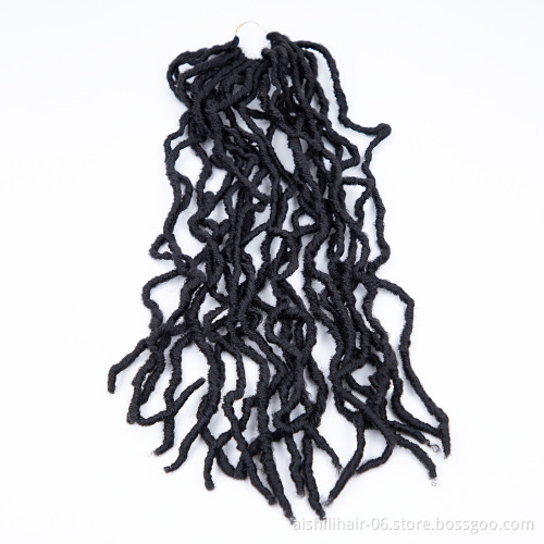 faux locs crochet extension goddess locs braids black color natural style twist braids